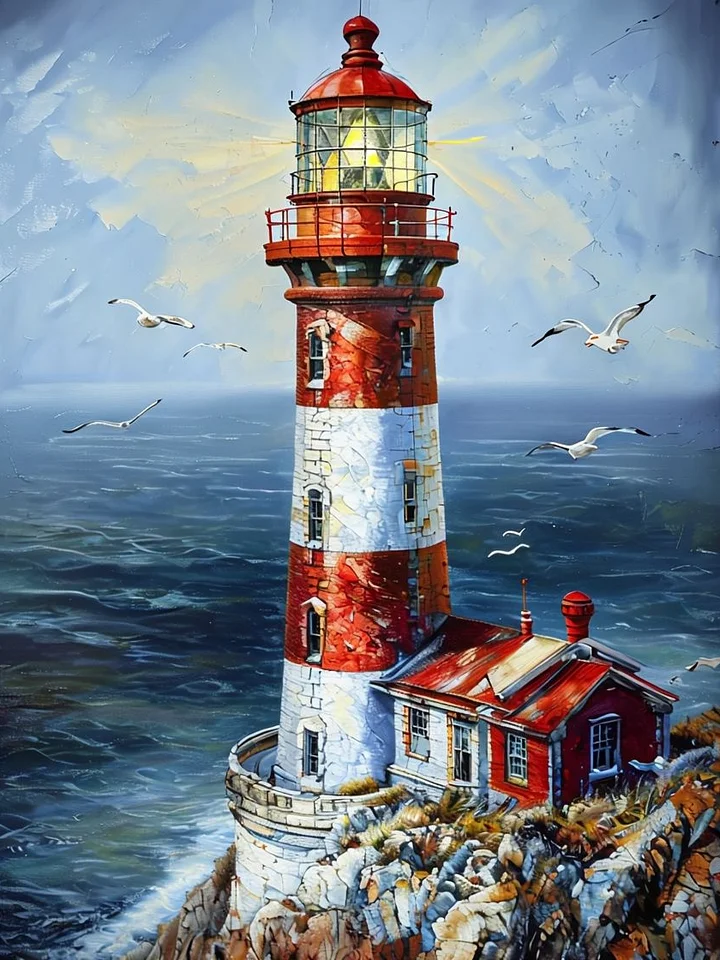 Beacon of Serenity Lighthouse Poster product image (1)