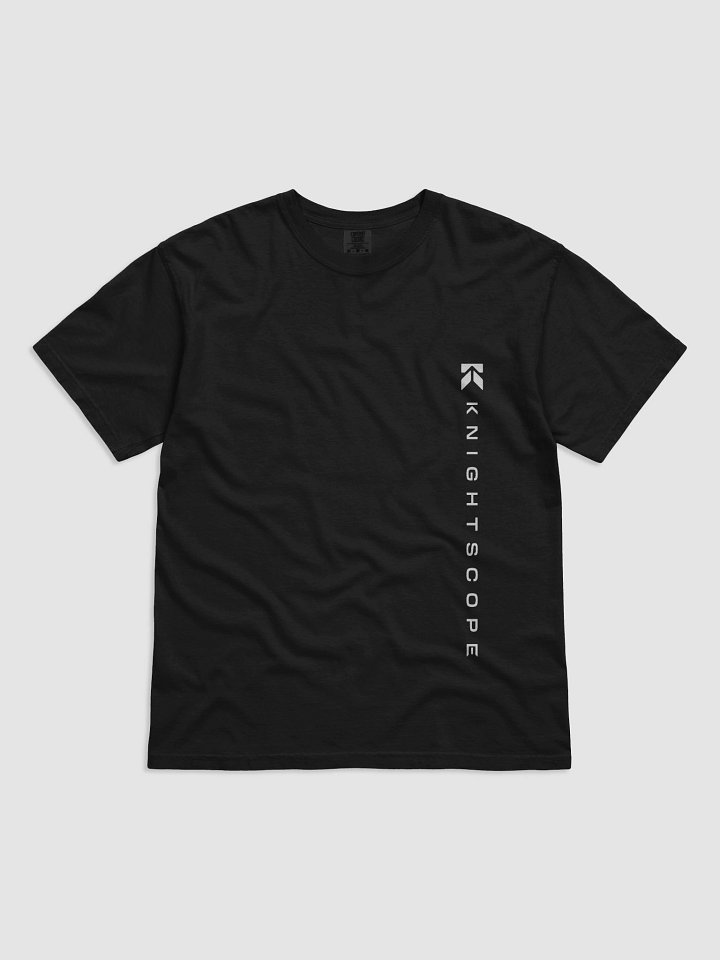 Knightscope Vertical Emblem Comfort Tee - White on Black or Grey product image (1)