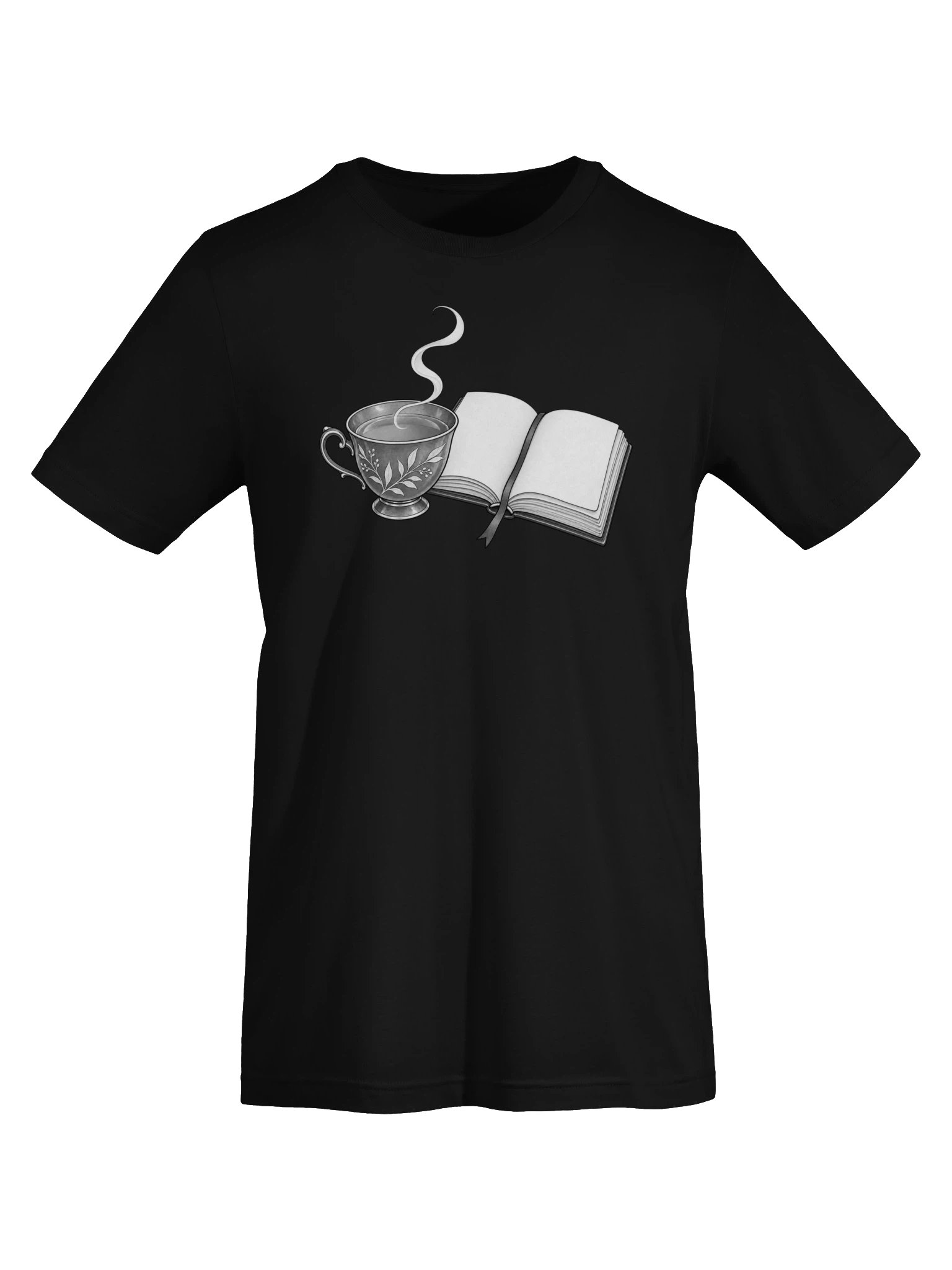 Tea and Pages Black and White T-Shirt product image (4)