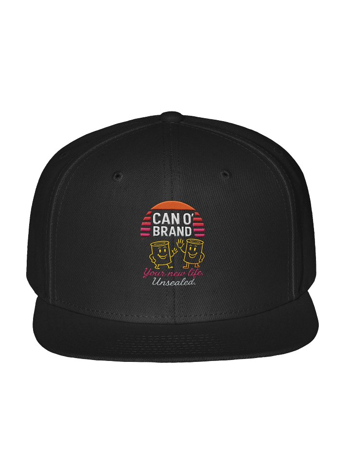 🧢 CAN O’ Brand Sunset Snapback – “Your New Life, Unsealed.” product image (1)