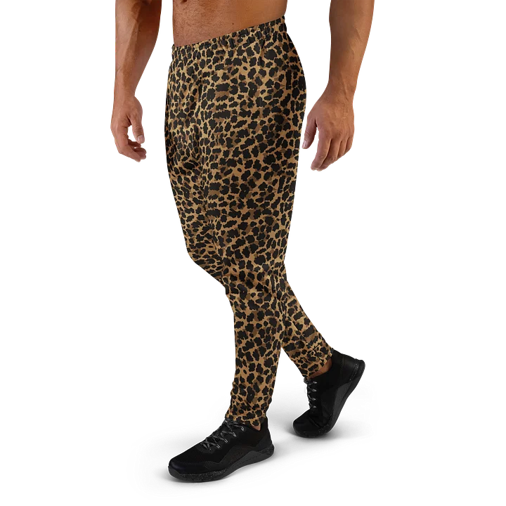 Comfortable Men's Joggers with Brown Leopard Print product image (1)