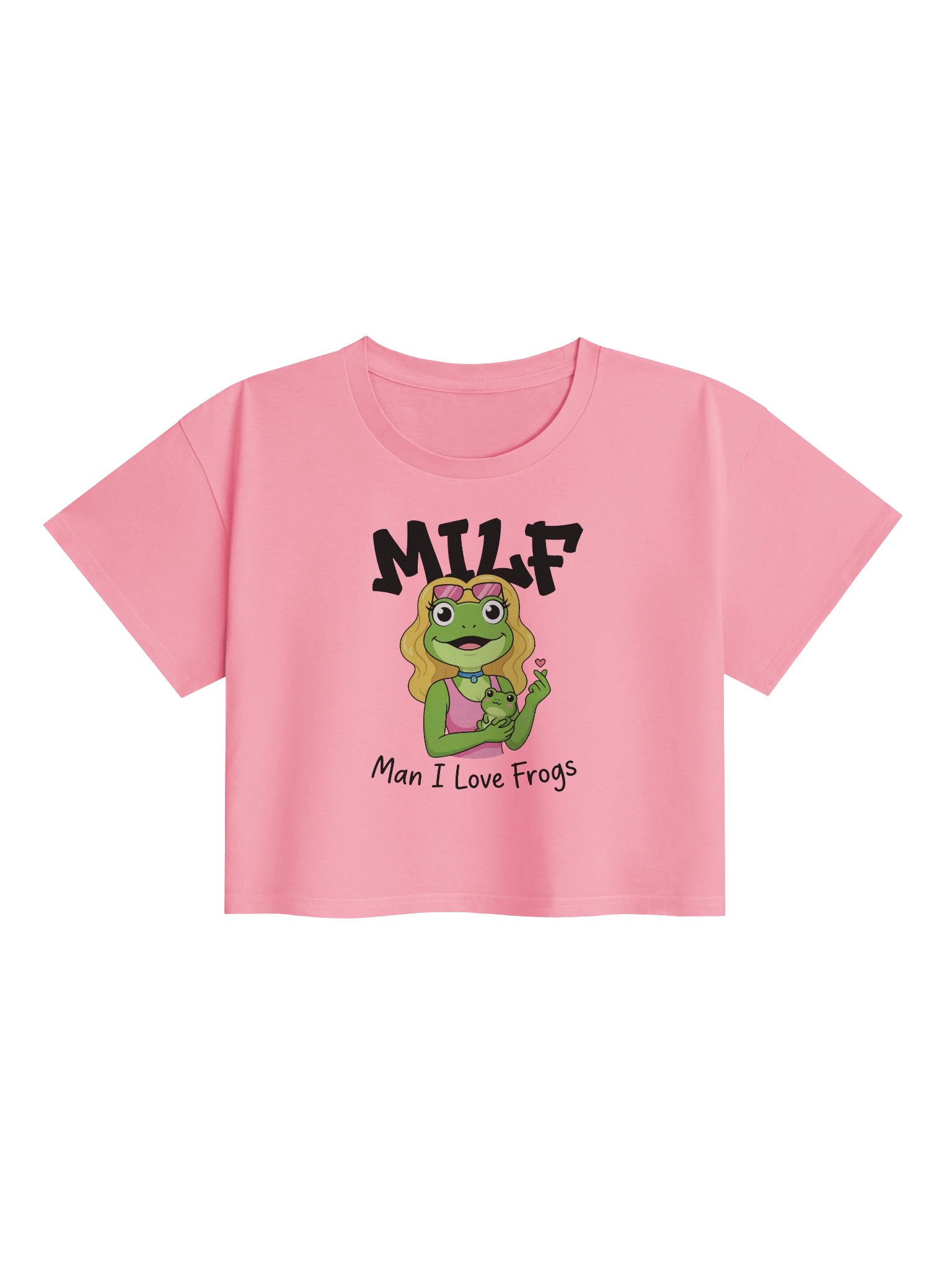 MILF Man I Love Frogs Cute Frog Mom Crop Tee product image (1)