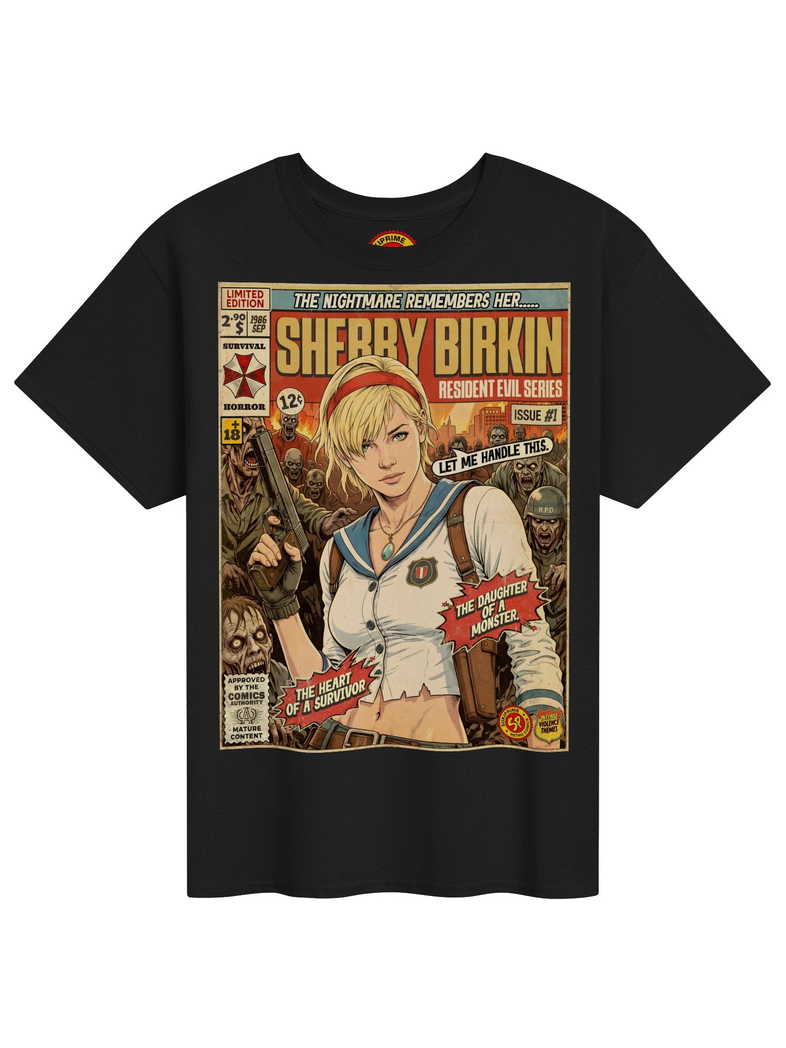 Sherry Birkin Comic Art Gaming T-Shirt product image (1)