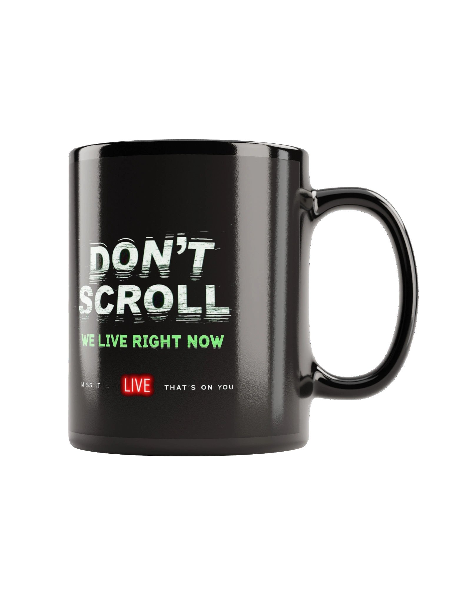 Don’t Scroll Glitch Mug product image (3)