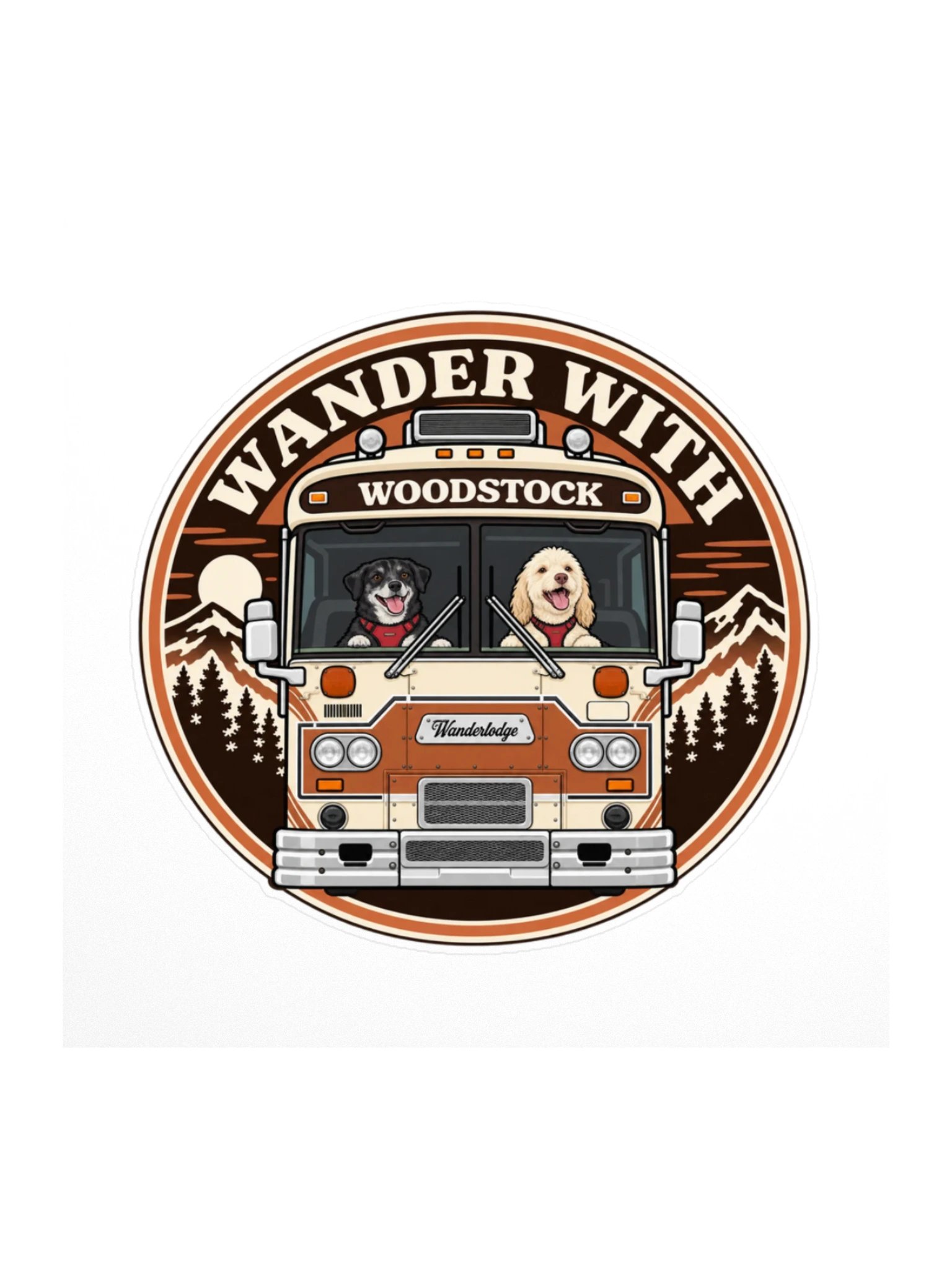 Woodstock Heritage Oval Sticker — Ember & Rain product image (1)