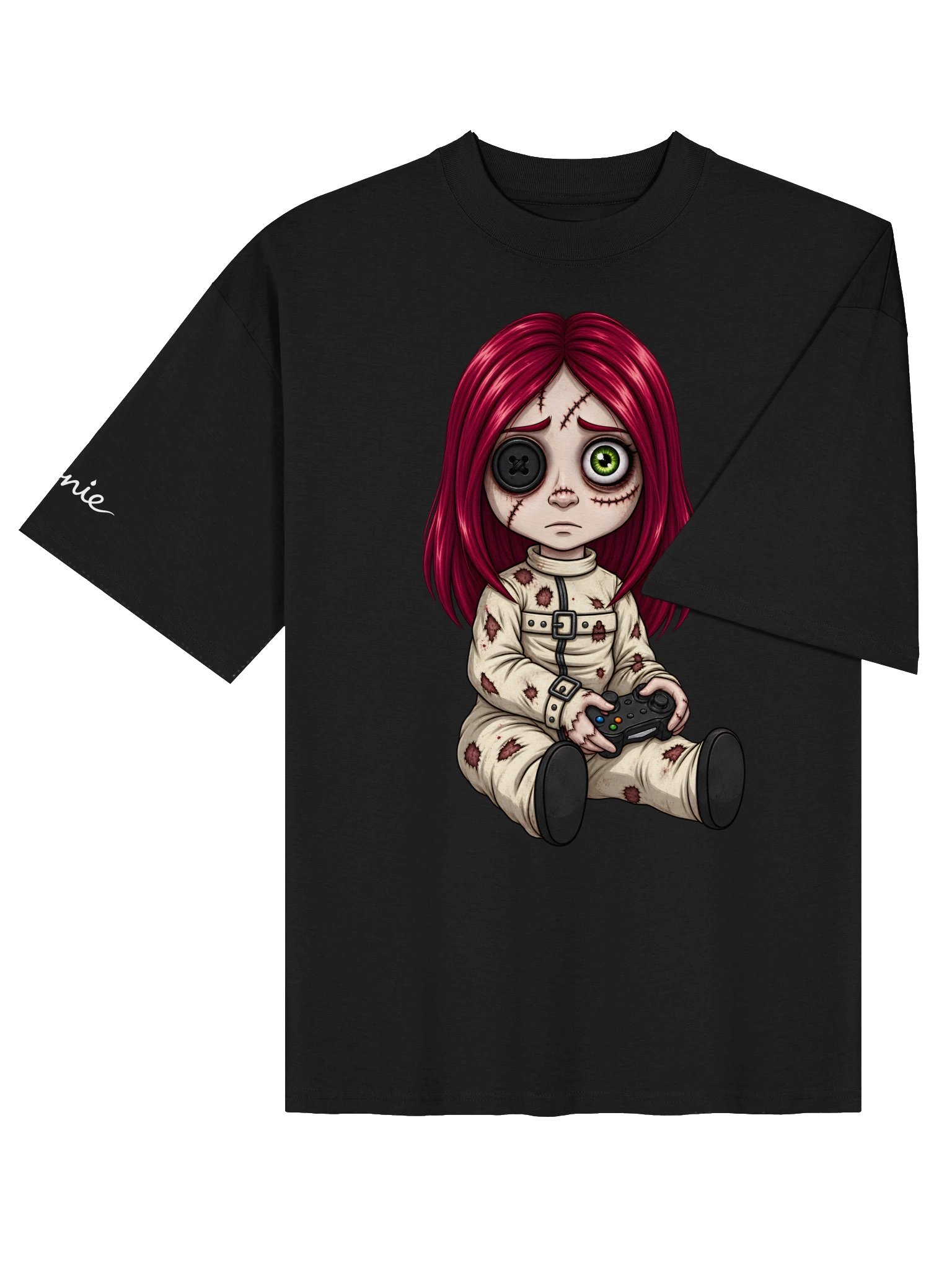 Creepy Gamer Doll – Unisex Oversized T-Shirt product image (20)