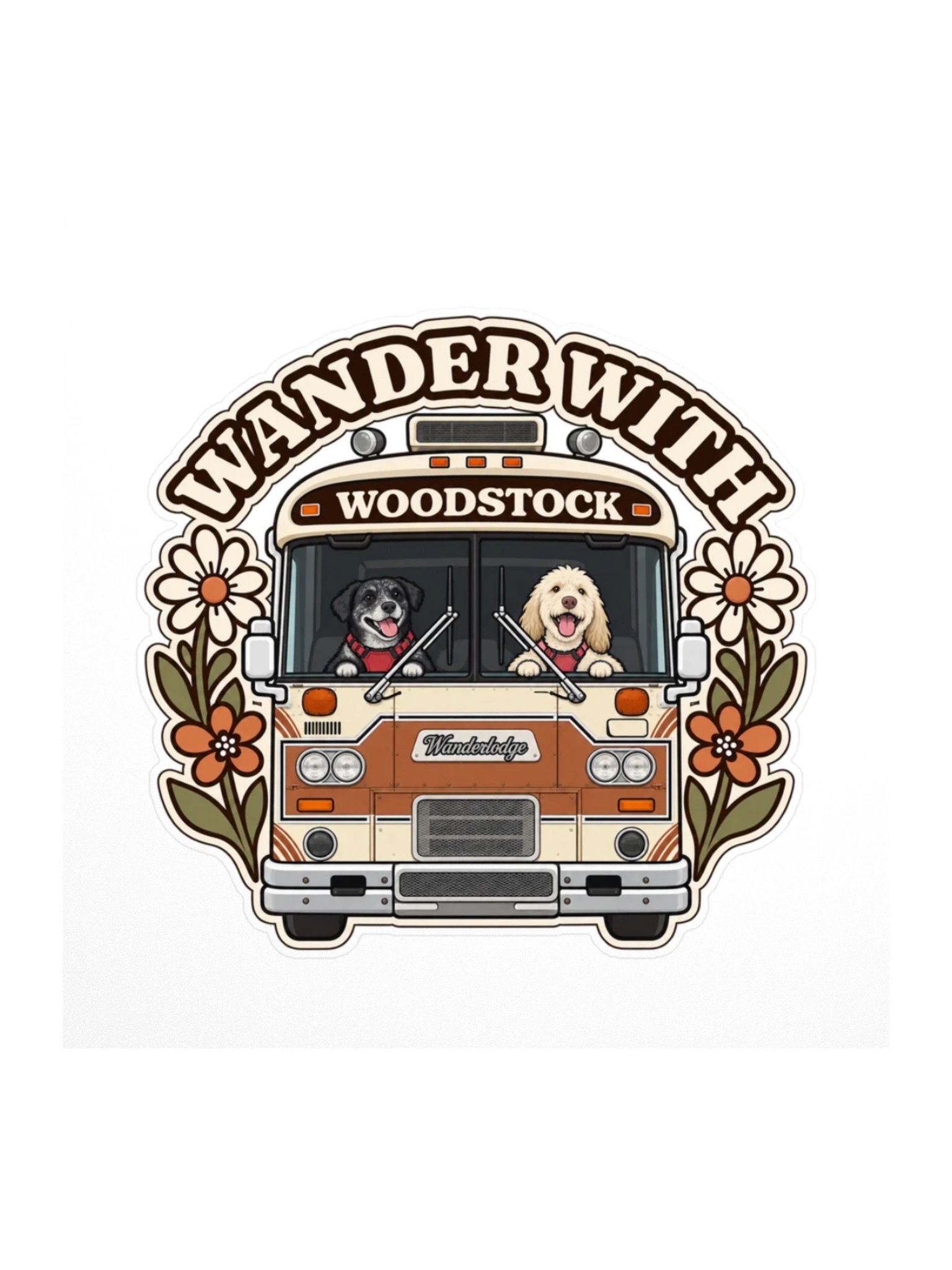 Woodstock Wildflower Sticker — Ember & Rain product image (1)