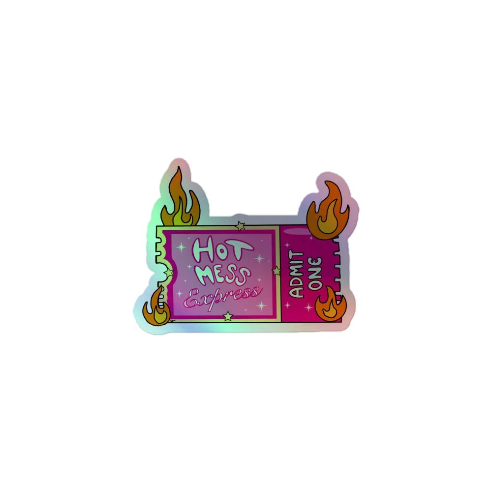 All Aboard Holographic Sticker product image (1)