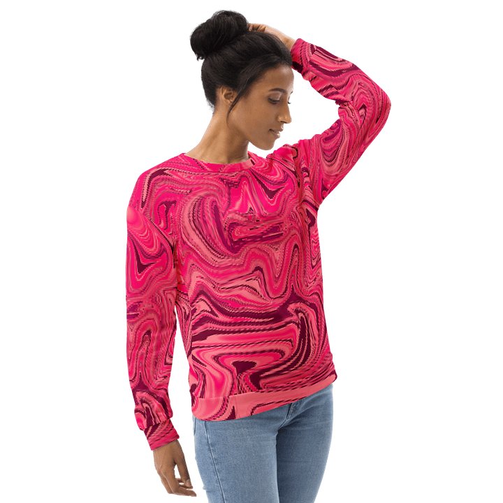 Sweatshirt - Shades of Magenta Pink Digital Fluid Art product image (2)