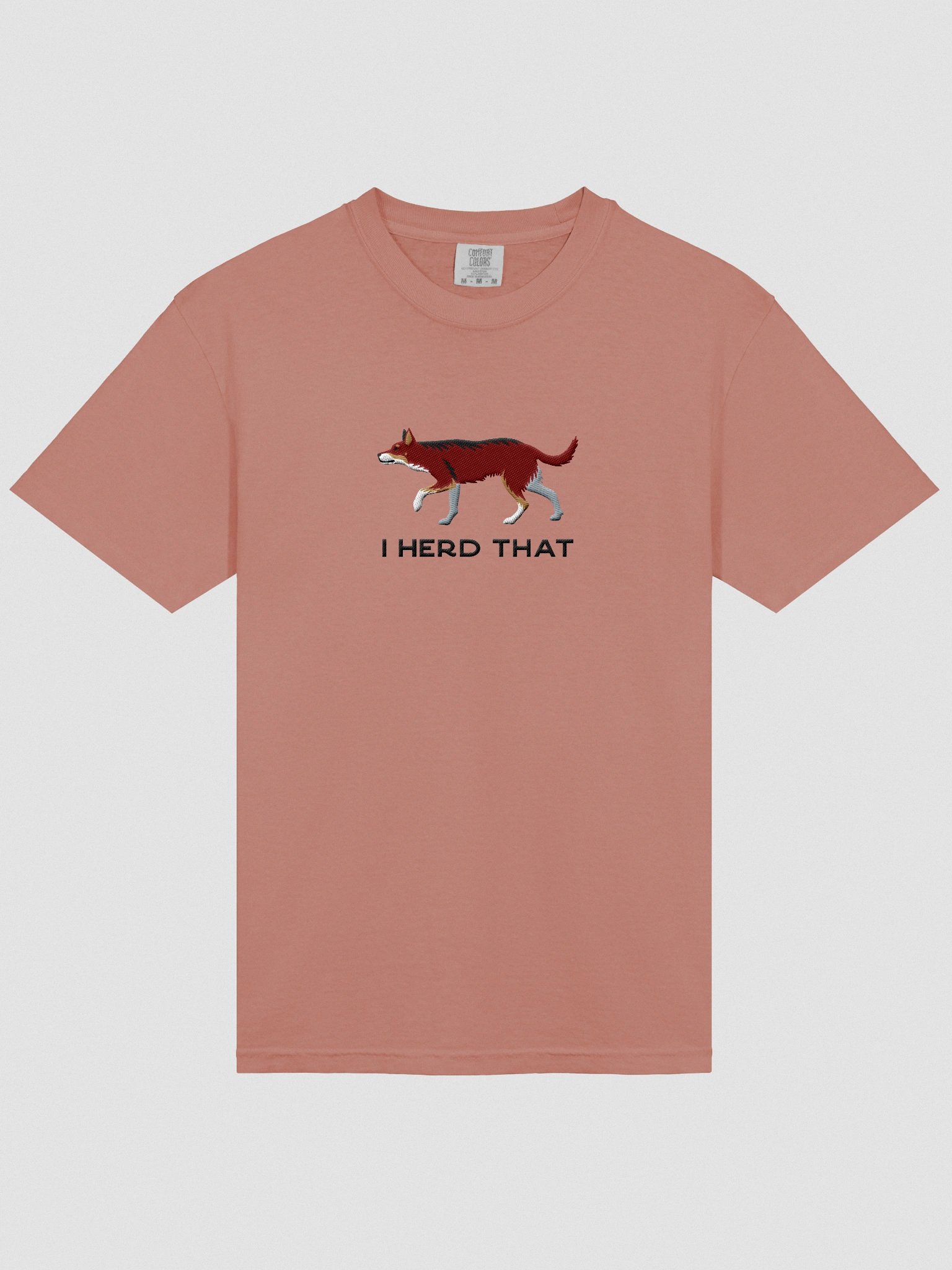 I Herd That T-Shirt(Embroidered) of an Australian Kelpie(Brown Tricolor) product image (6)
