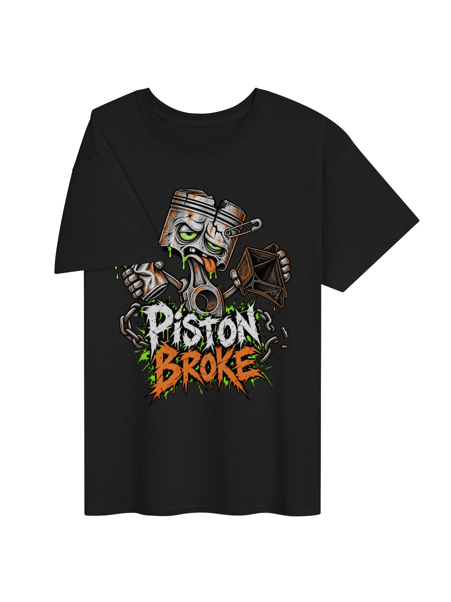 Piston Broke Zombie Mechanic T-Shirt product image (3)