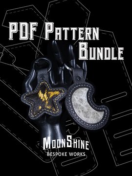Star and Moon Inlay Charm PDF Pattern Bundle