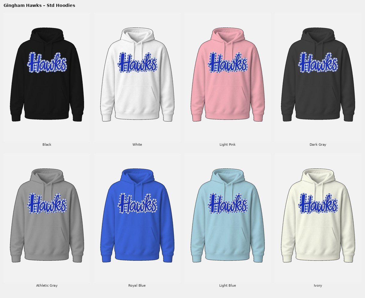 Gingham Hawks Hoodie product image (5)