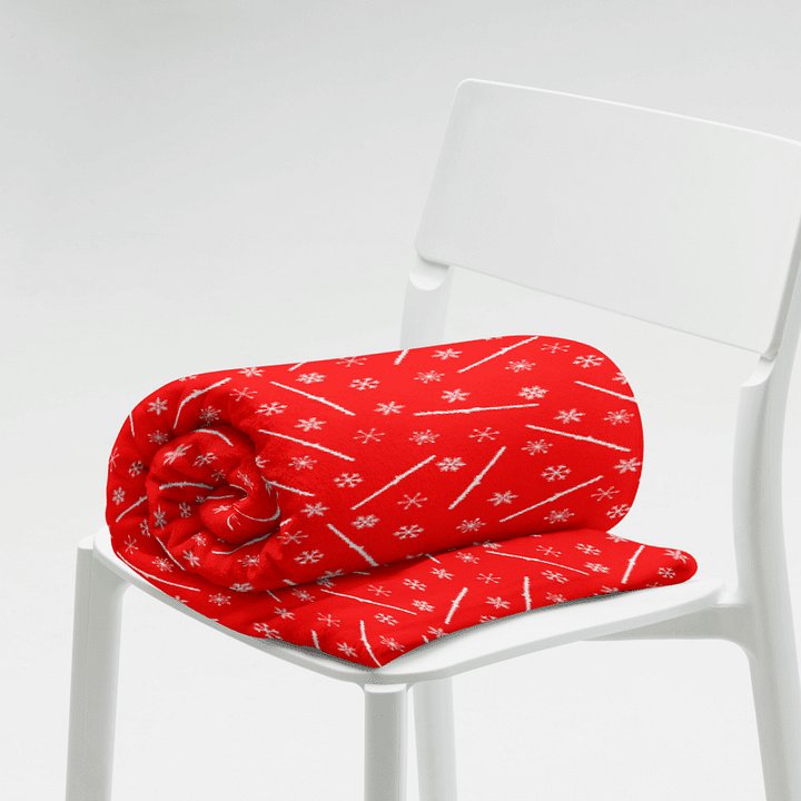 Scattered Flutes and Snowflakes Throw Blanket - Alto Flute product image (2)