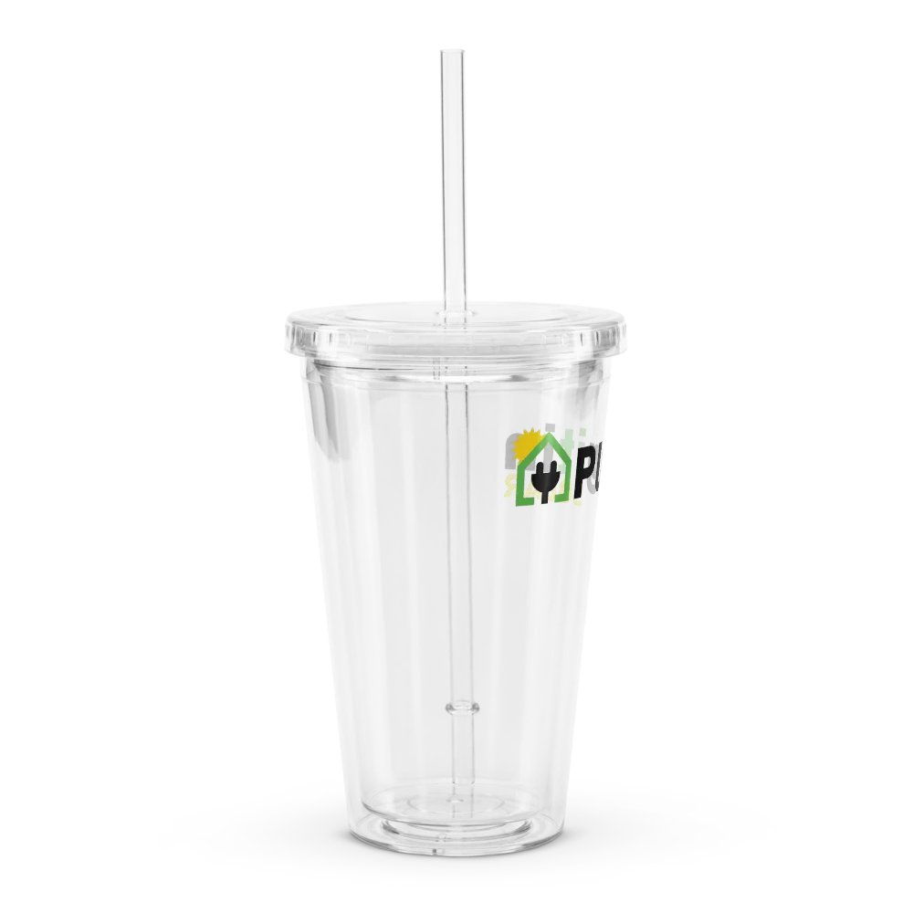 Plug It In Solar High-Quality Clear Plastic Tumbler (16 oz) product image (3)