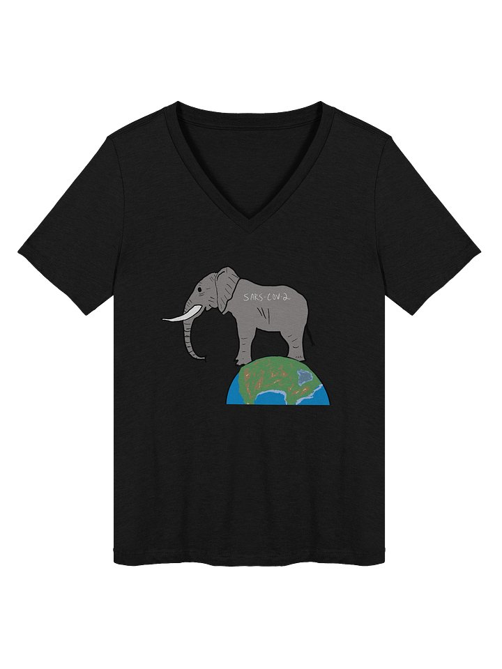Elephant In The Room v-neck tee (covid) product image (1)