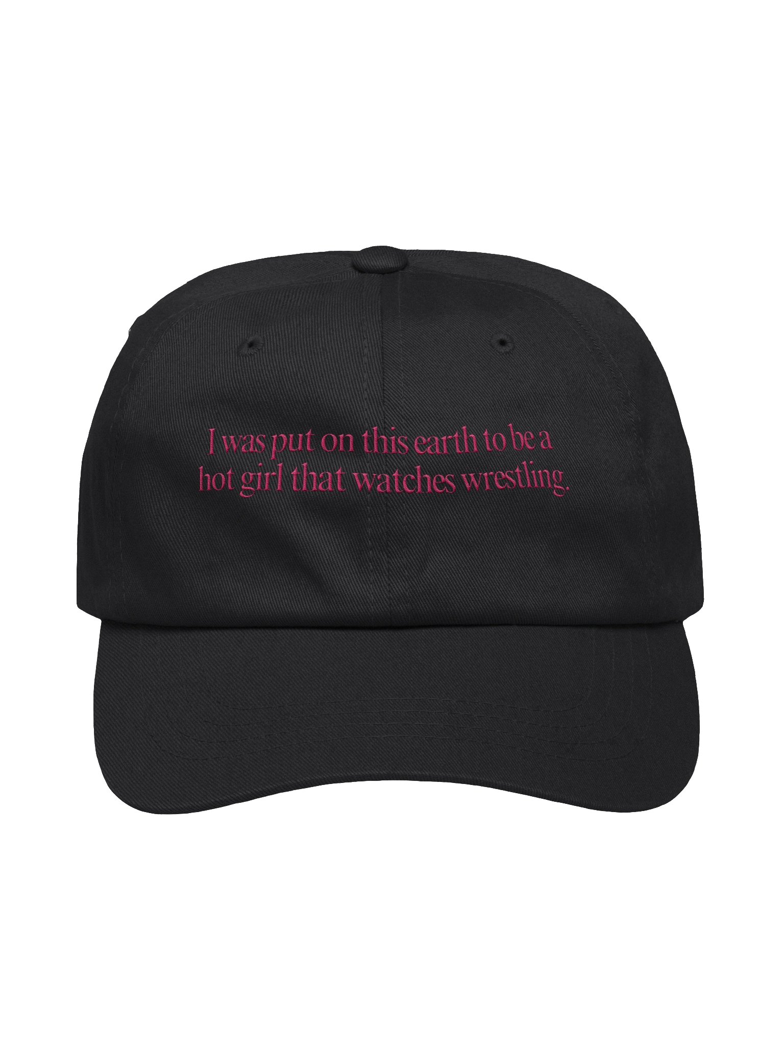 The World Revolves Around Wrestling Embroidered Dad Hat product image (1)