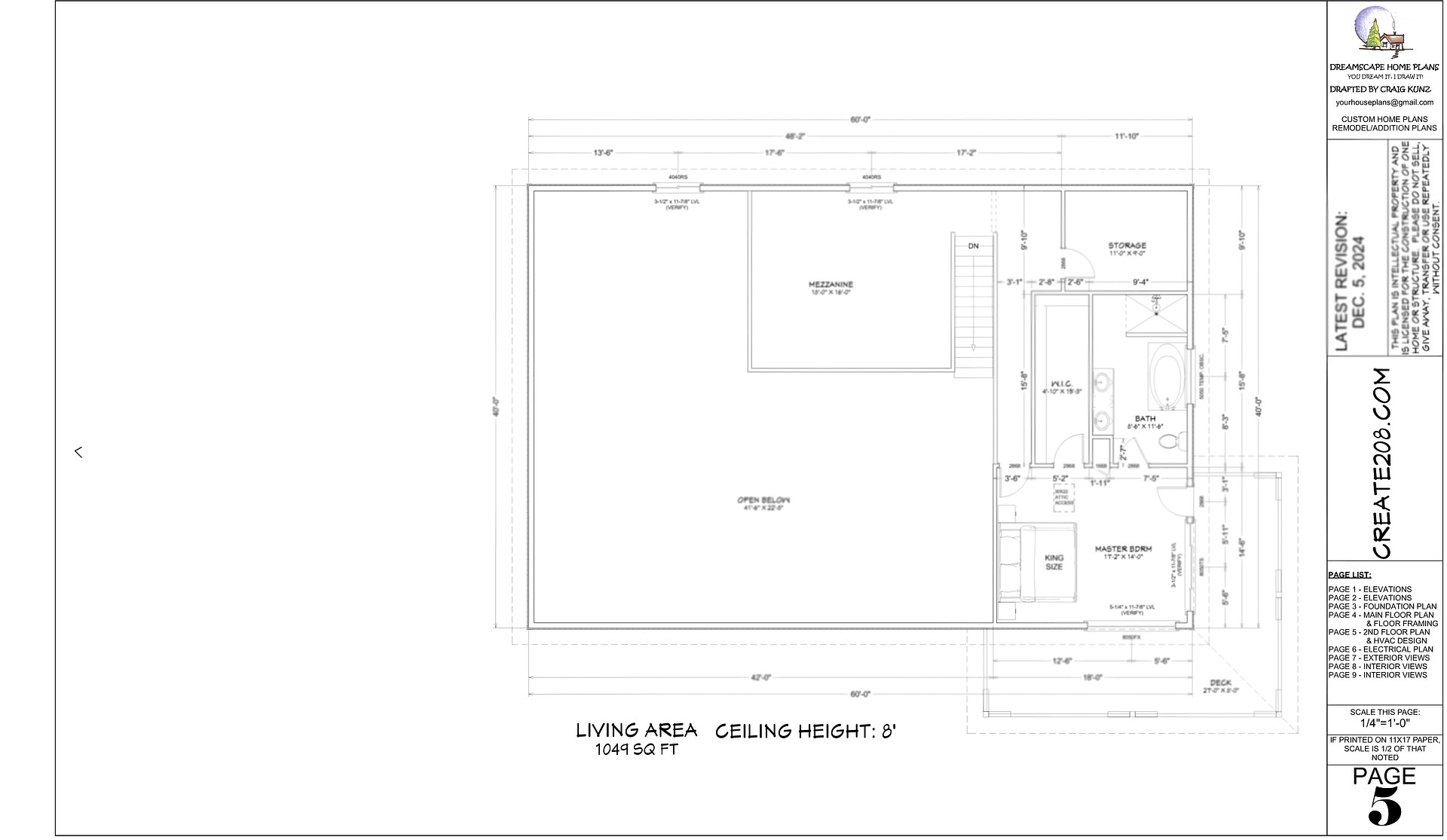 Create 208 - Floor Plan Drawings - 4-Page Set product image (2)