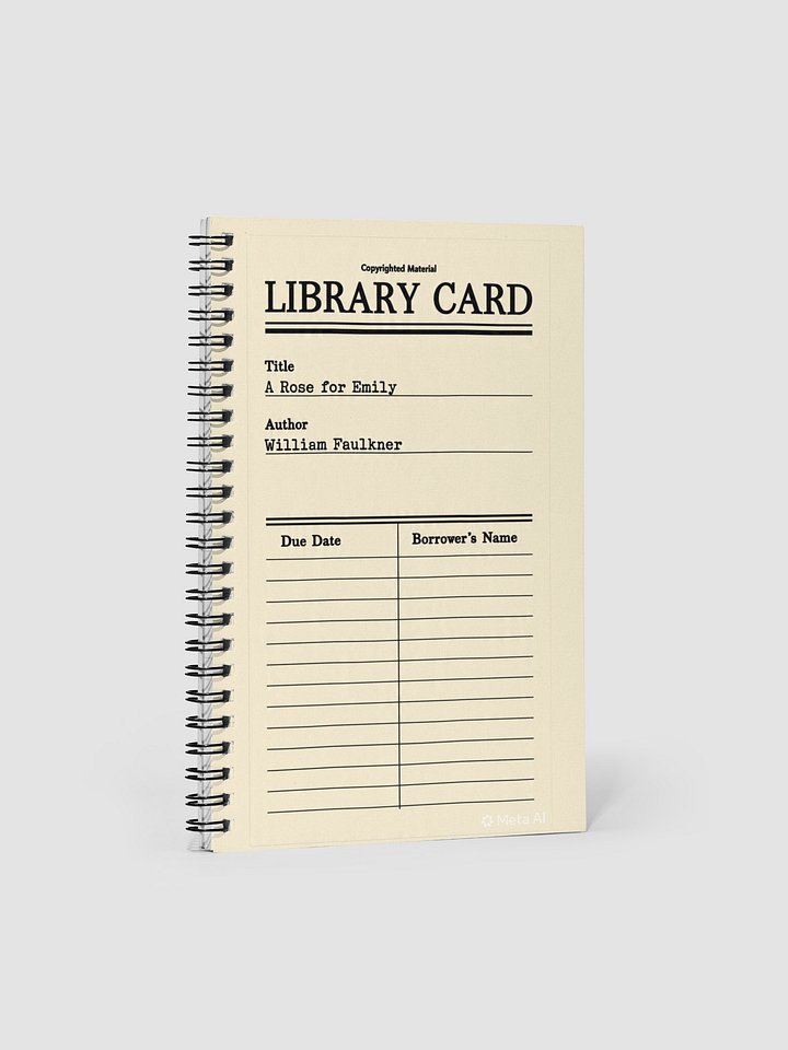 A Rose for Emily Library Card Notebook product image (1)