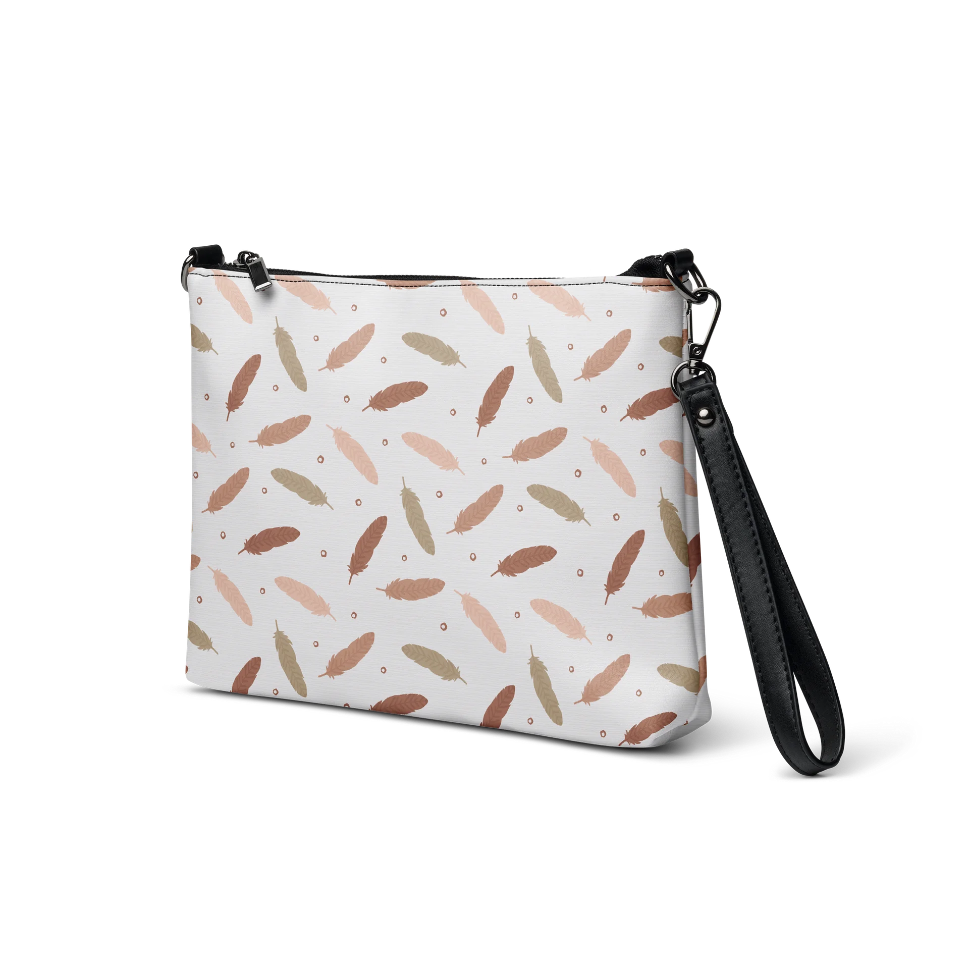 Mocha Mousse Feathers Crossbody Bag product image (2)