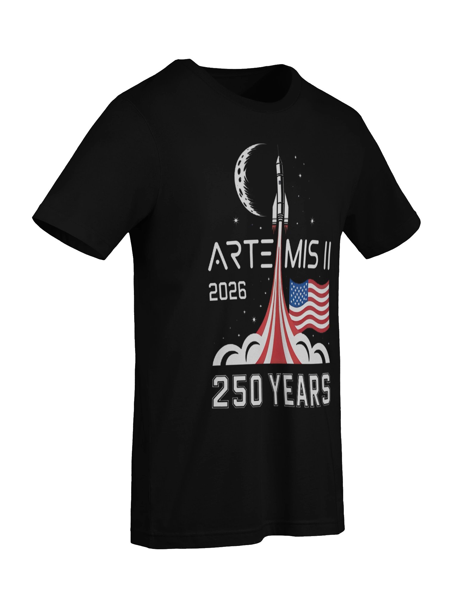 2026 250 Years American History Artemis II Launch Back to The Moon Mission Supersoft T-shirt product image (77)