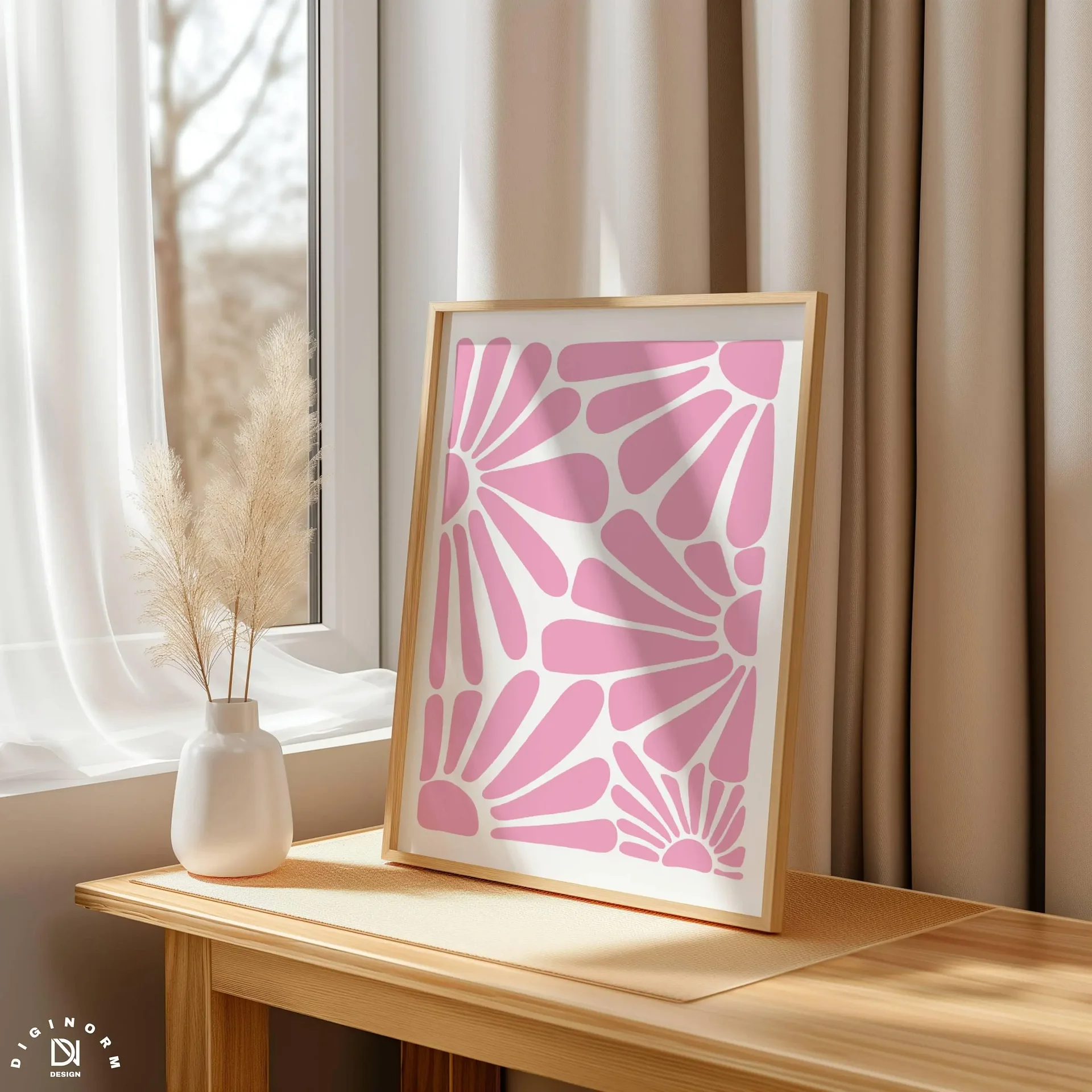 Soft Pink Wall Art Set of 2 Prints, Matisse Flower Print product image (8)