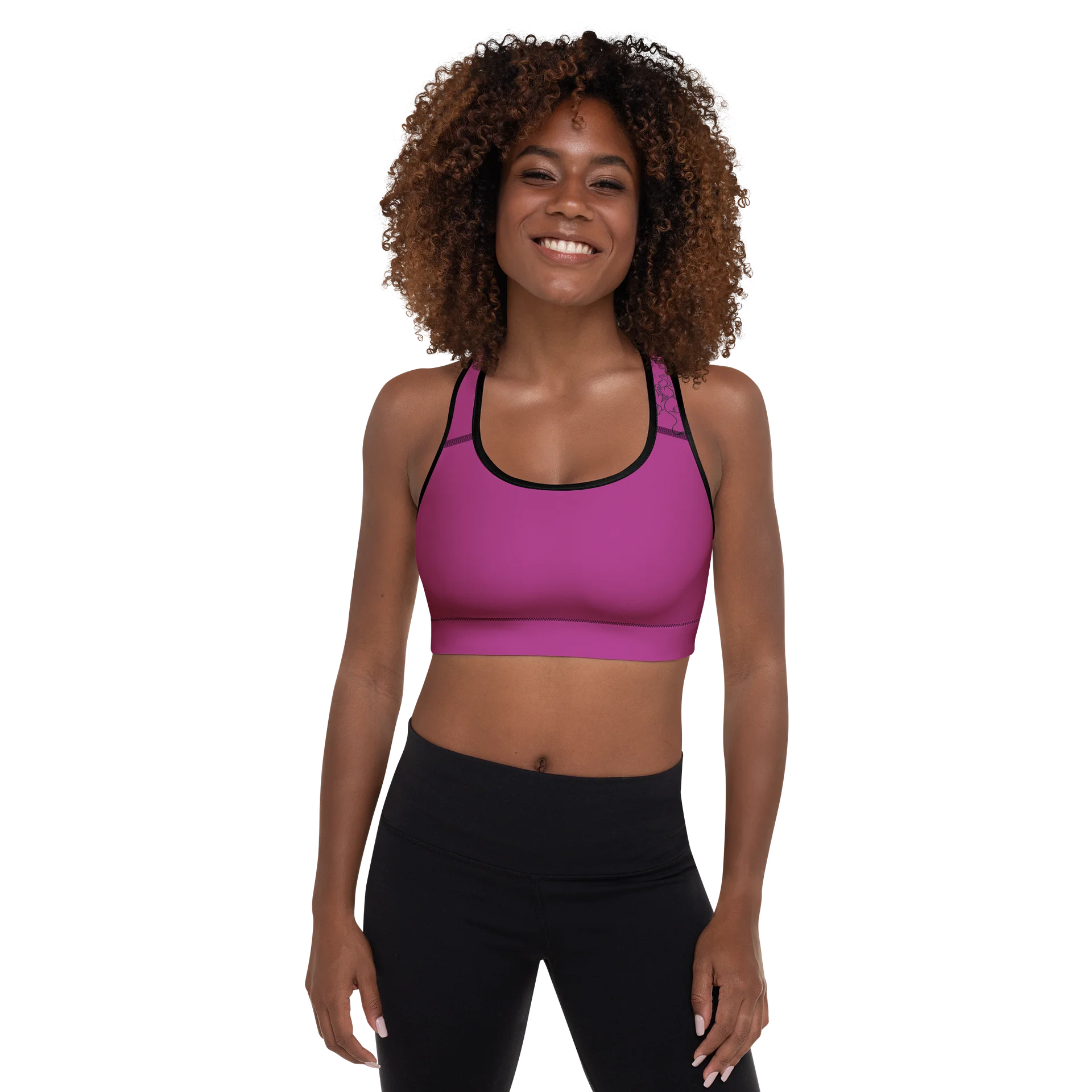 Hot Pink Rose | Padded Sports Bra product image (1)
