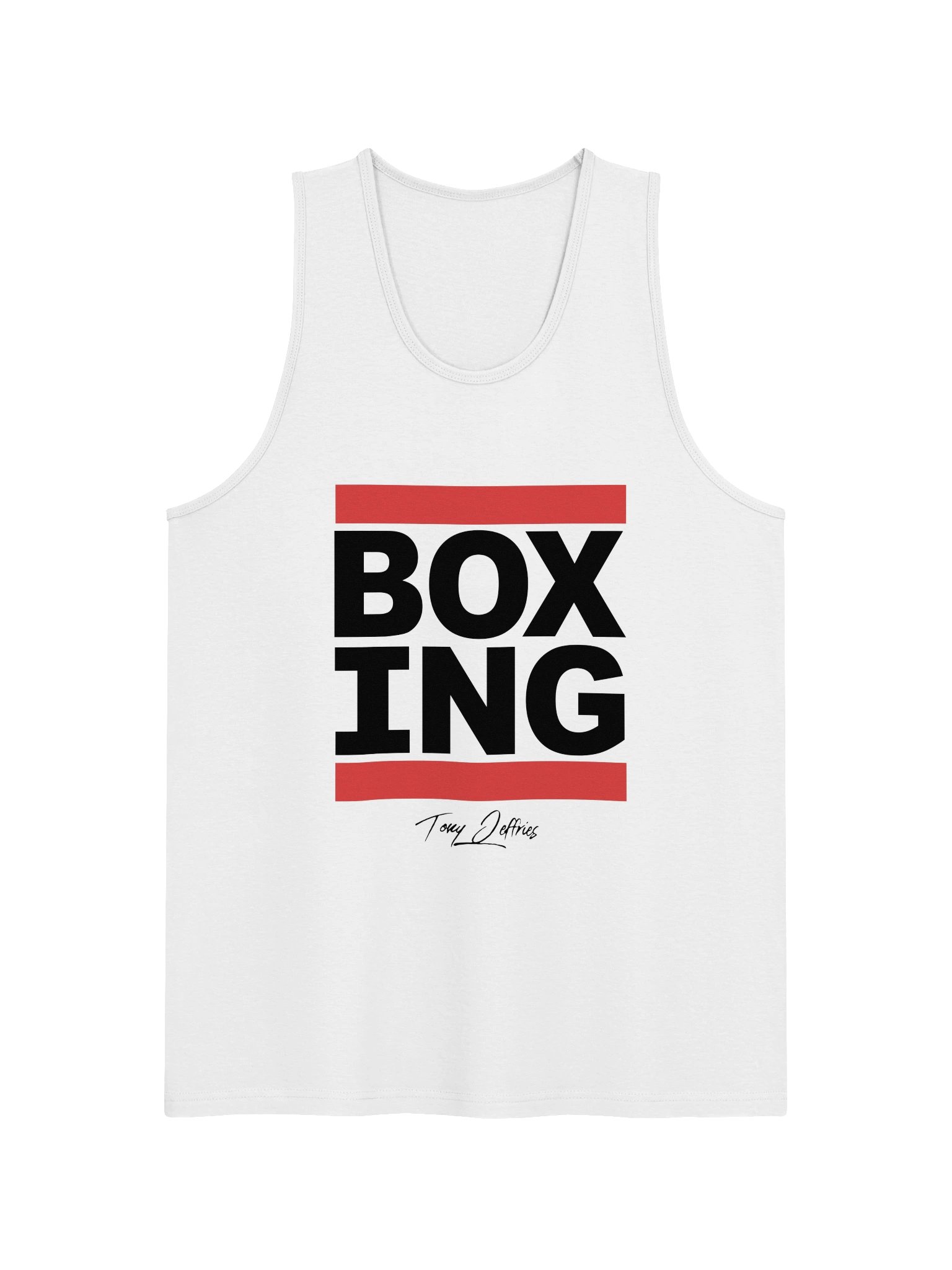 BOXING Logo Tank Top – White product image (1)