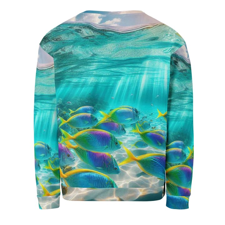 Serenity Seas All-Over Print Sweatshirt | AI Design product image (2)