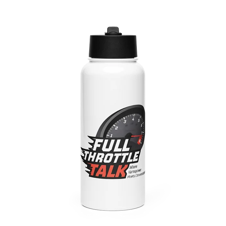 Stainless Steel Water Bottle with Straw Lid | Full Throttle Talk product image (1)