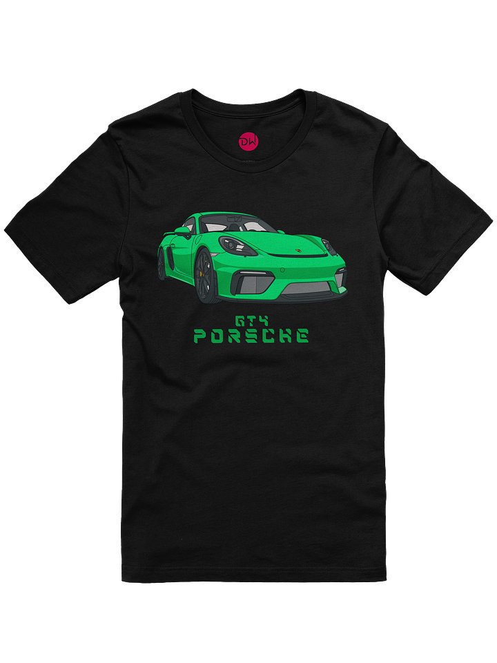 Python Green Porsche GT4 Shirt (Retro, Sketch, Silhouette) product image (2)