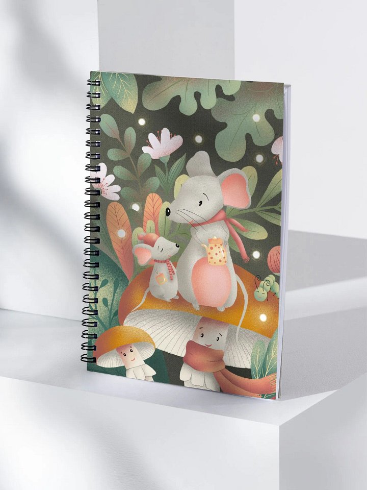 Mom and Son Mice, A Forest Moment Spiral Notebook product image (1)