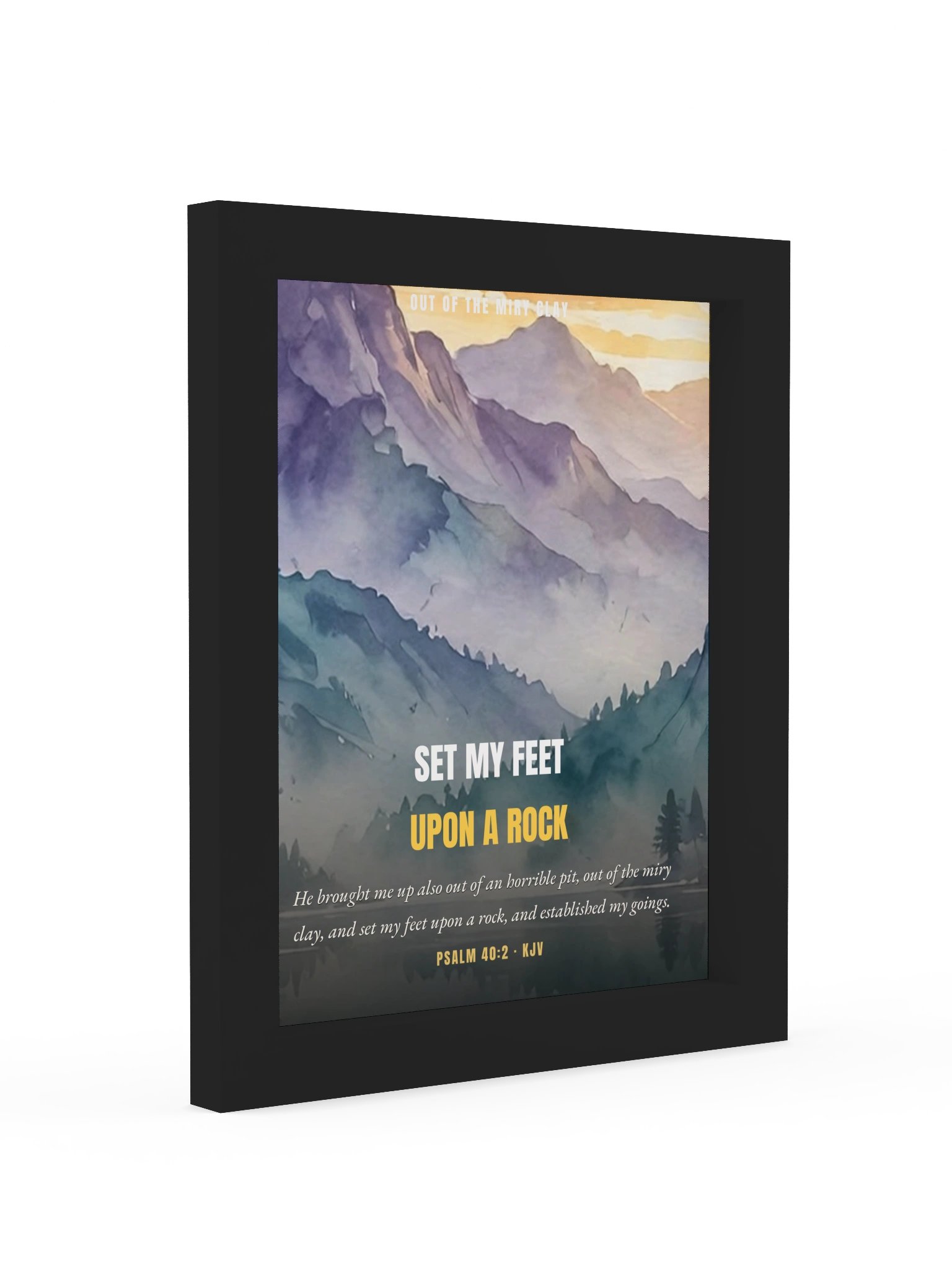 Set My Feet Upon a Rock — Psalm 40:2 Framed Wall Art product image (2)