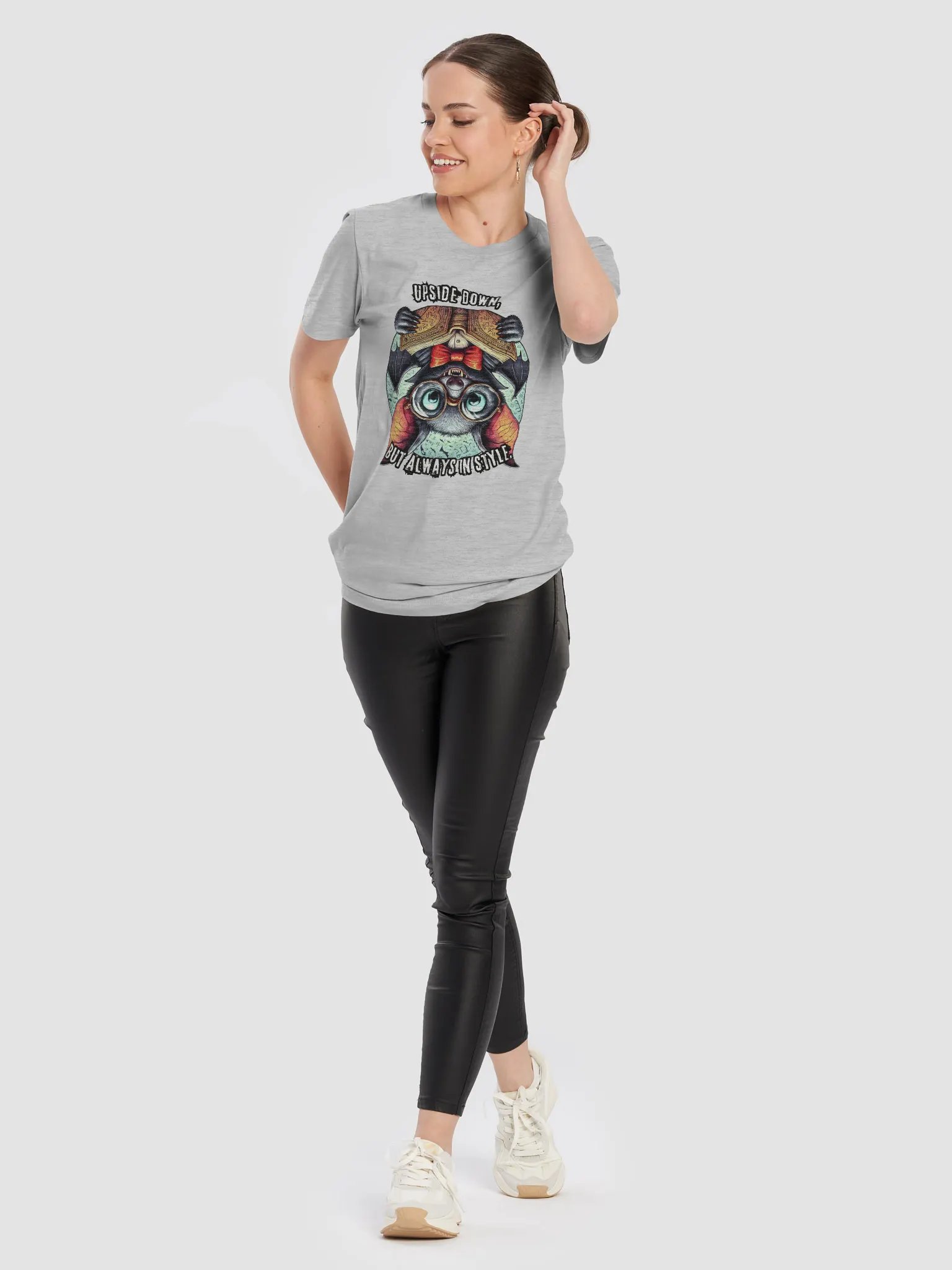 Whimsical Bat Reader T-Shirt product image (59)