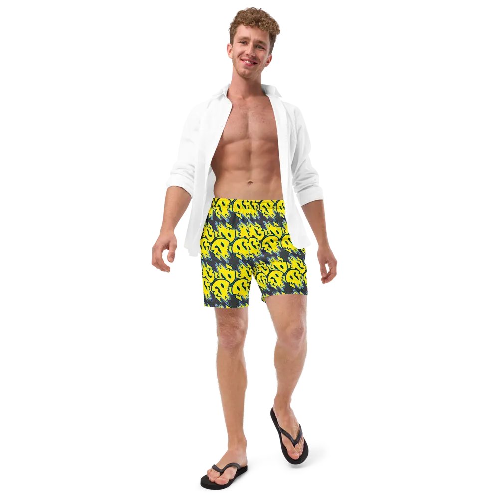 Glitch Skull Logo Pattern Swim Shorts product image (11)