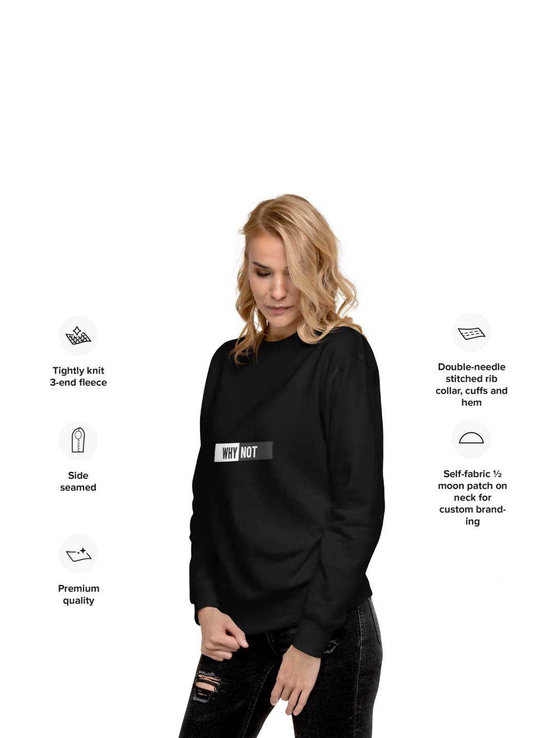 WHY NOT — Minimalist Statement Sweatshirt product image (12)