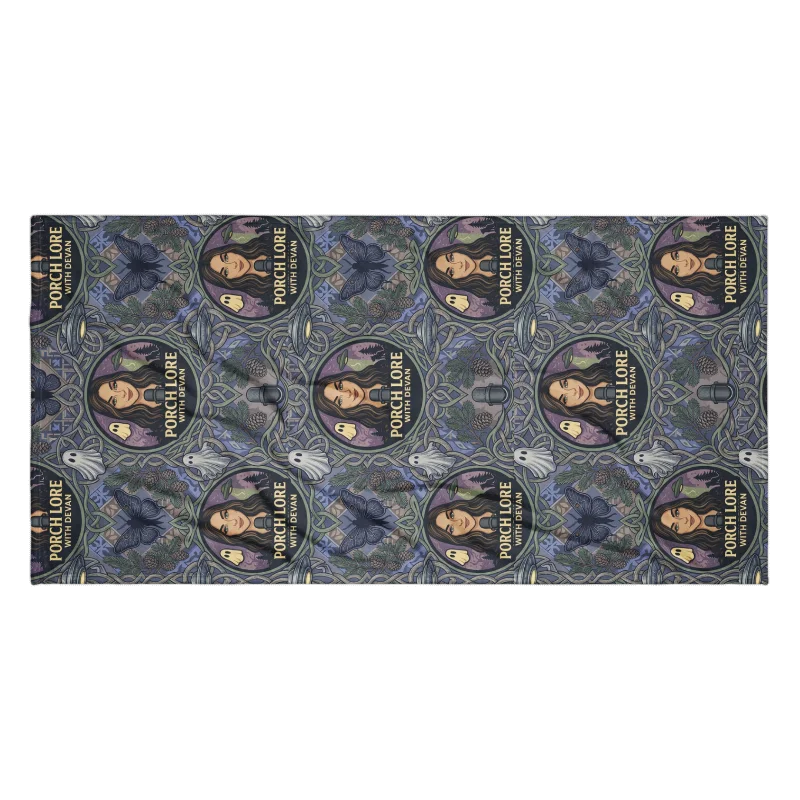PORCH LORE DEVAN PERIWINKLE MOTH BEACH TOWEL product image (2)