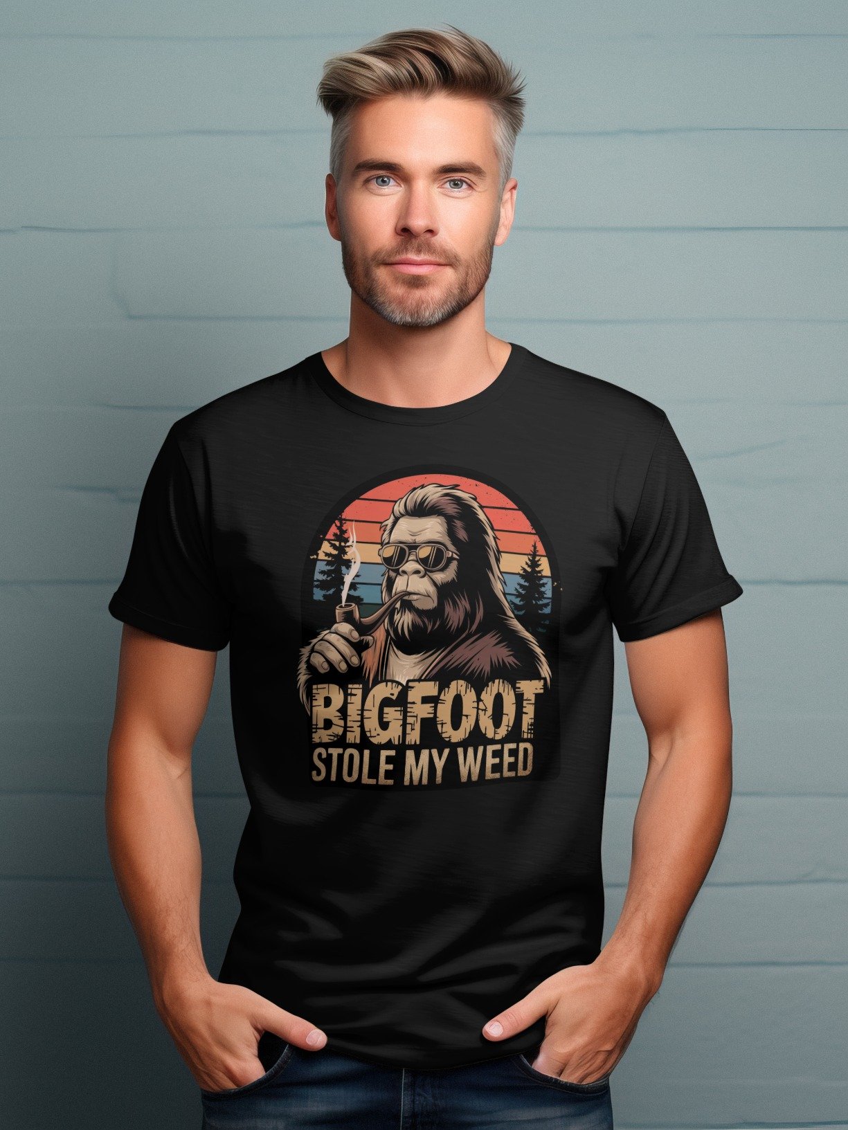 BigFoot Stole My Weed Graphic - Gildan Unisex T-shirt product image (2)