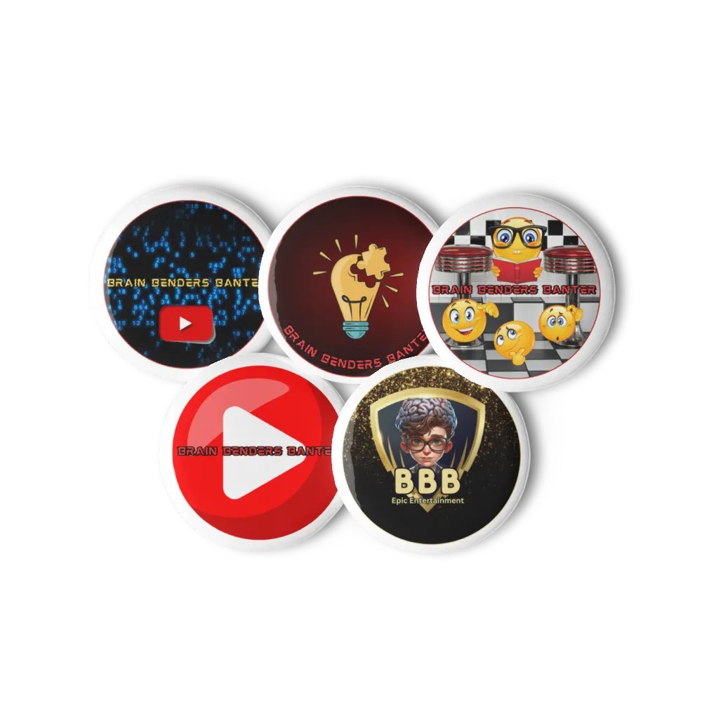 5 Brain Benders Banter Pin Set product image (11)