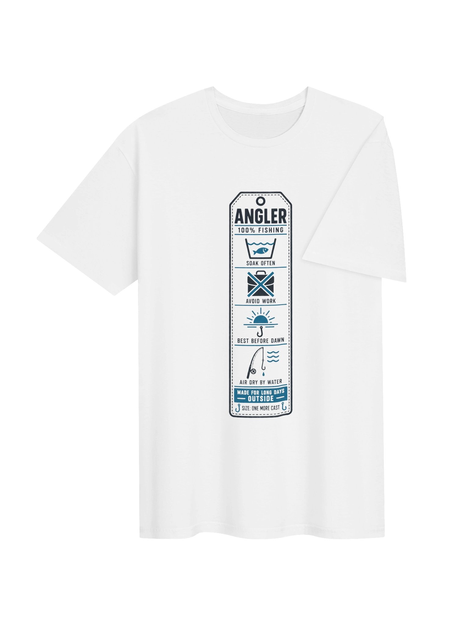 Care Instructions for an Angler T-Shirt product image (34)