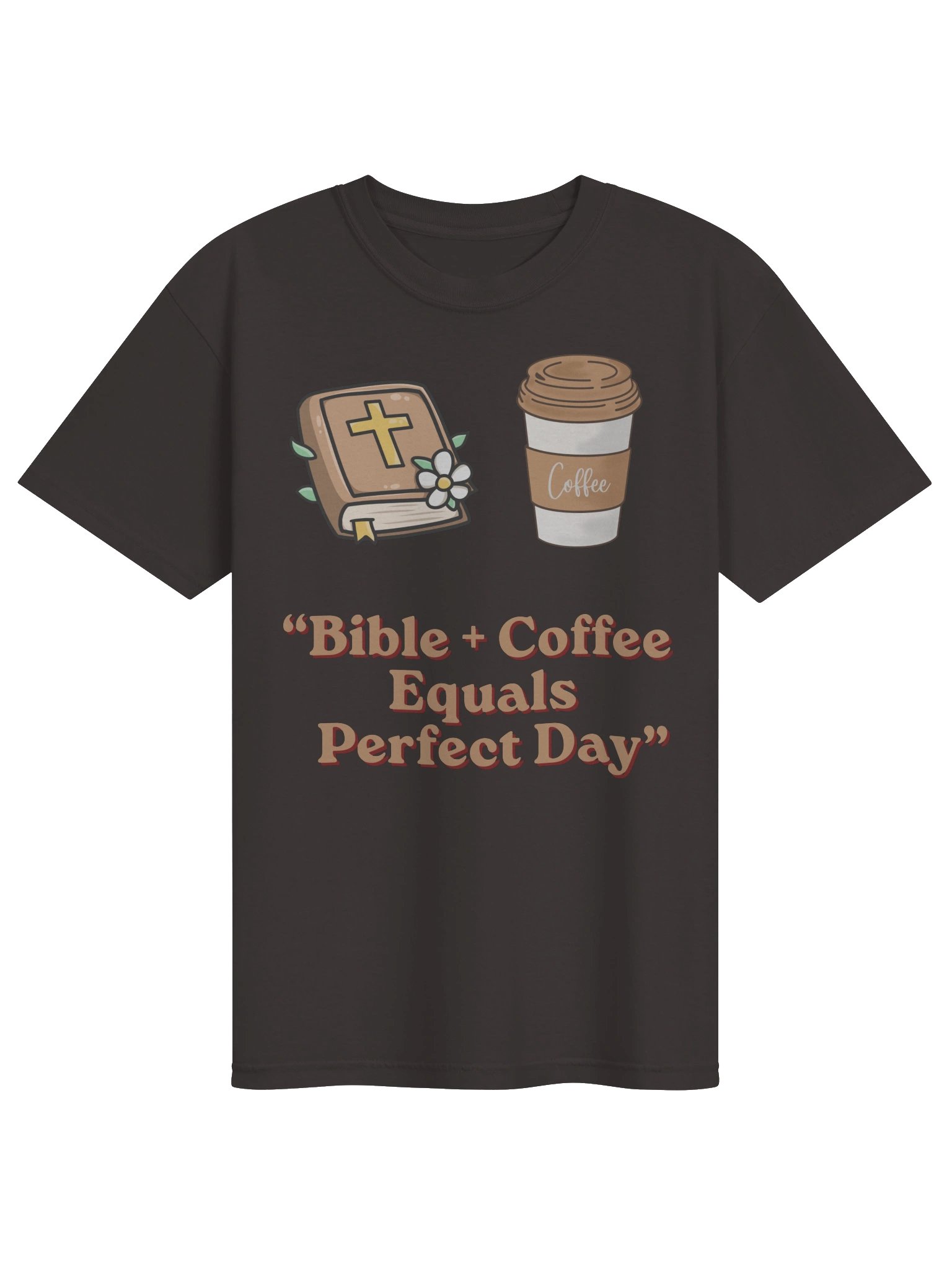 Bible + Coffee = Perfect Day Christian Coffee Lover T-Shirt | Faith & Scripture Apparel | Kingdom Life Co. product image (2)