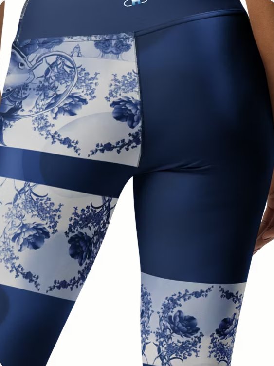 Koi and Mist-Porcelain yoga leggings product image (6)