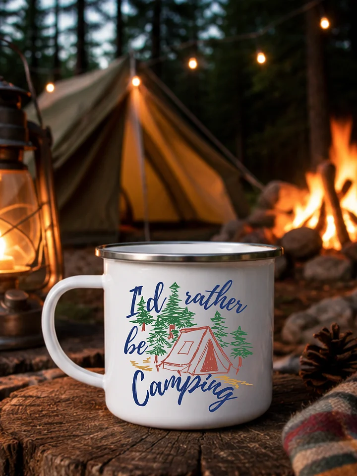 I'd Rather Be Camping! Enamel Mug product image (1)