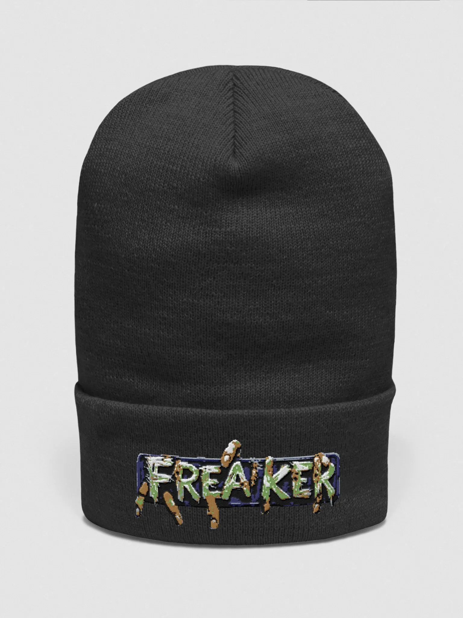 Splatter Green Cuffed Beanie product image (3)