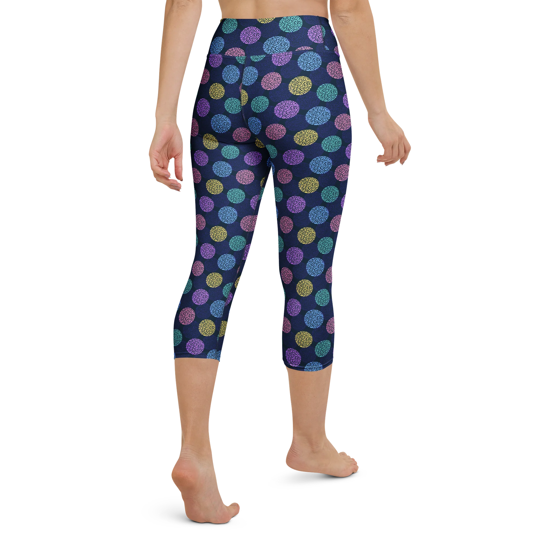 Colorful Leopard Print Yoga Capri Leggings product image (3)