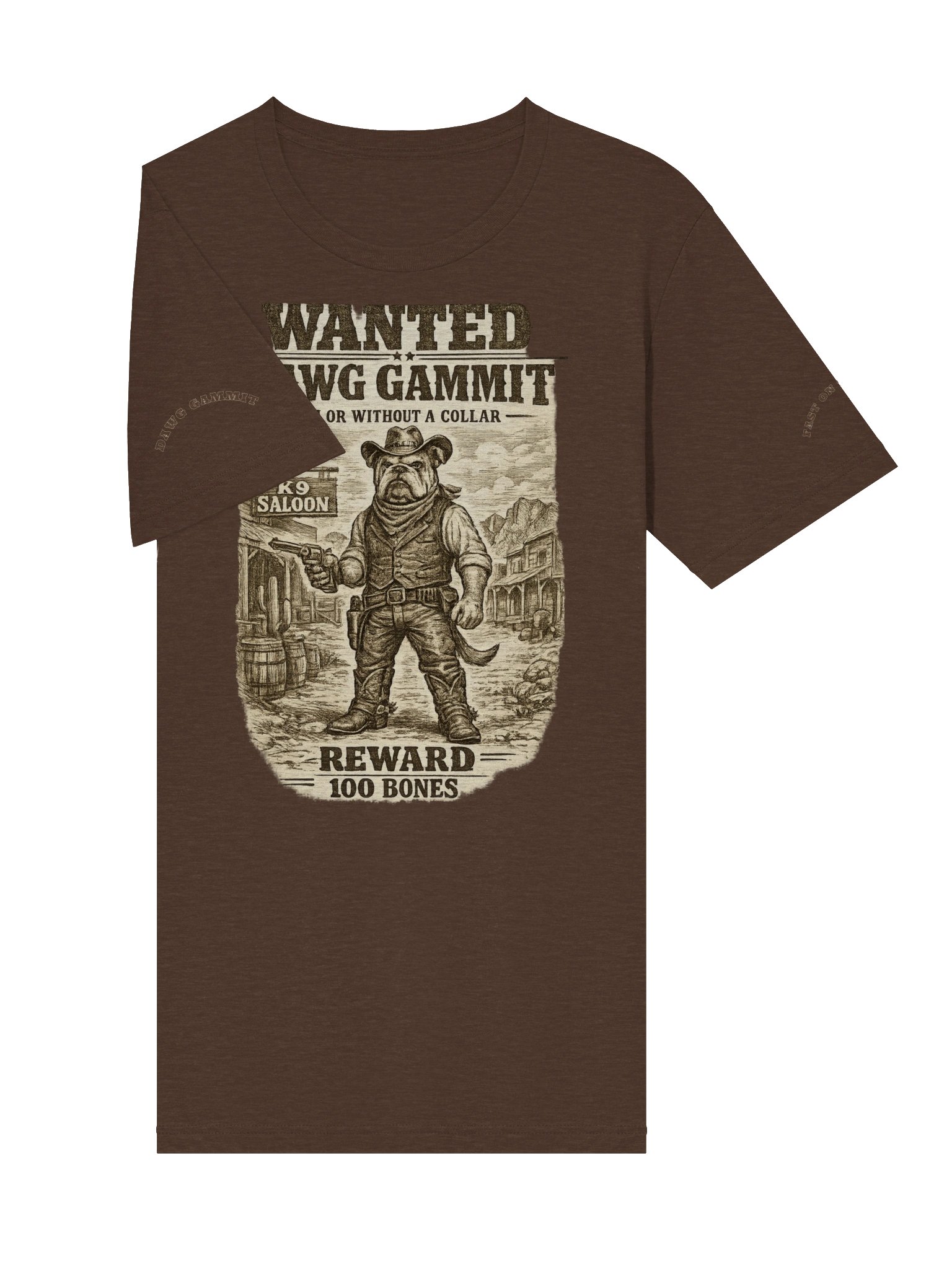 DAWG GAMMIT™ WANTED Bulldawg Triblend T-Shirt product image (7)