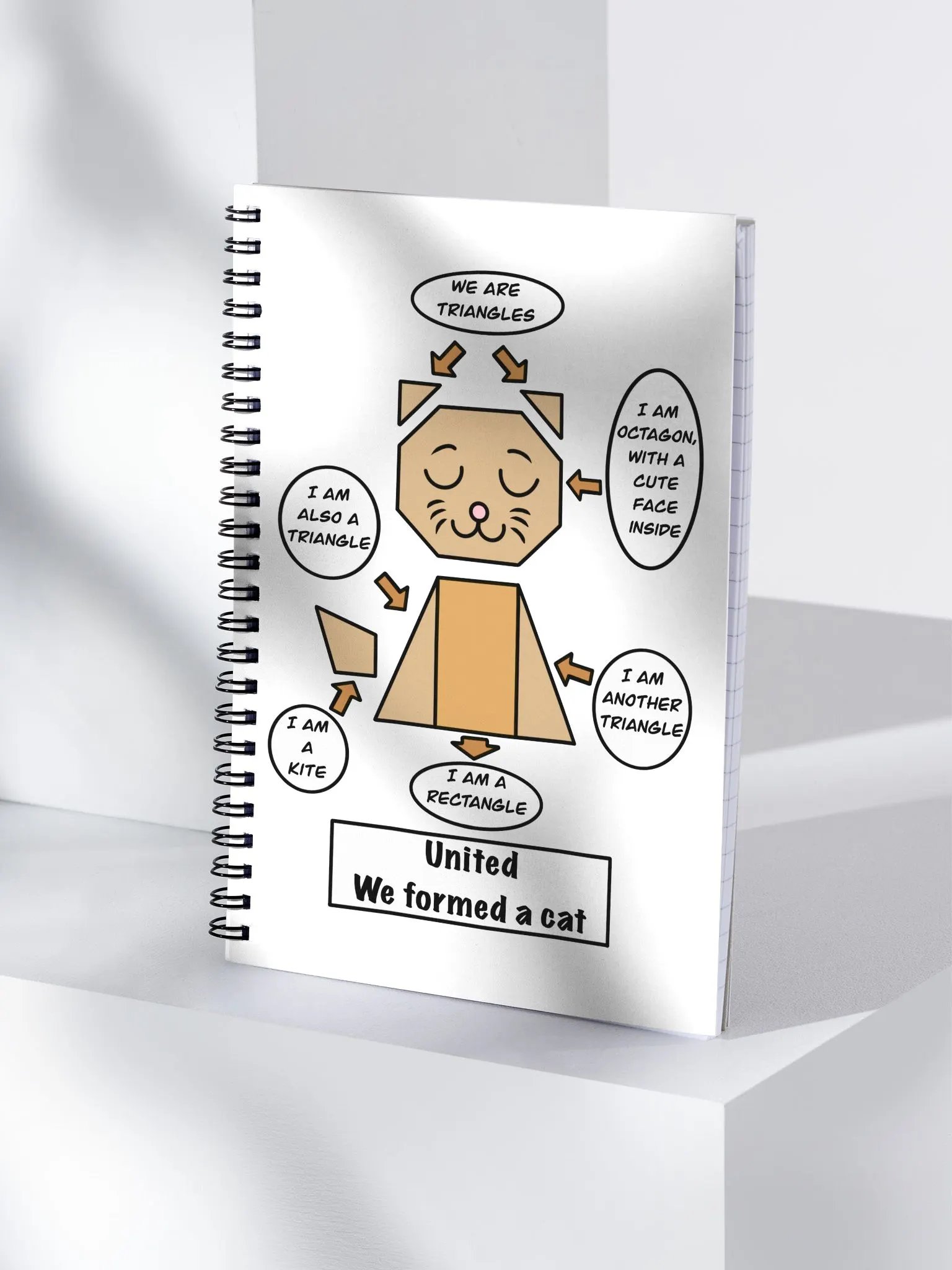 Cartoon geometric cat product image (3)