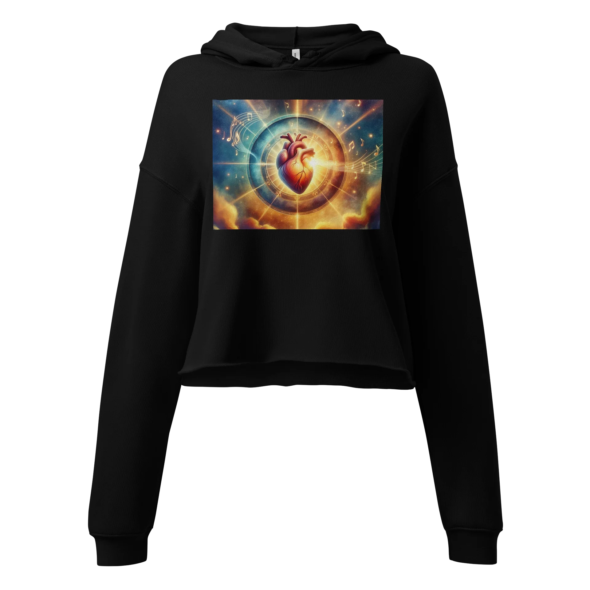 Celestial Heartbeat Crop Hoodie product image (1)
