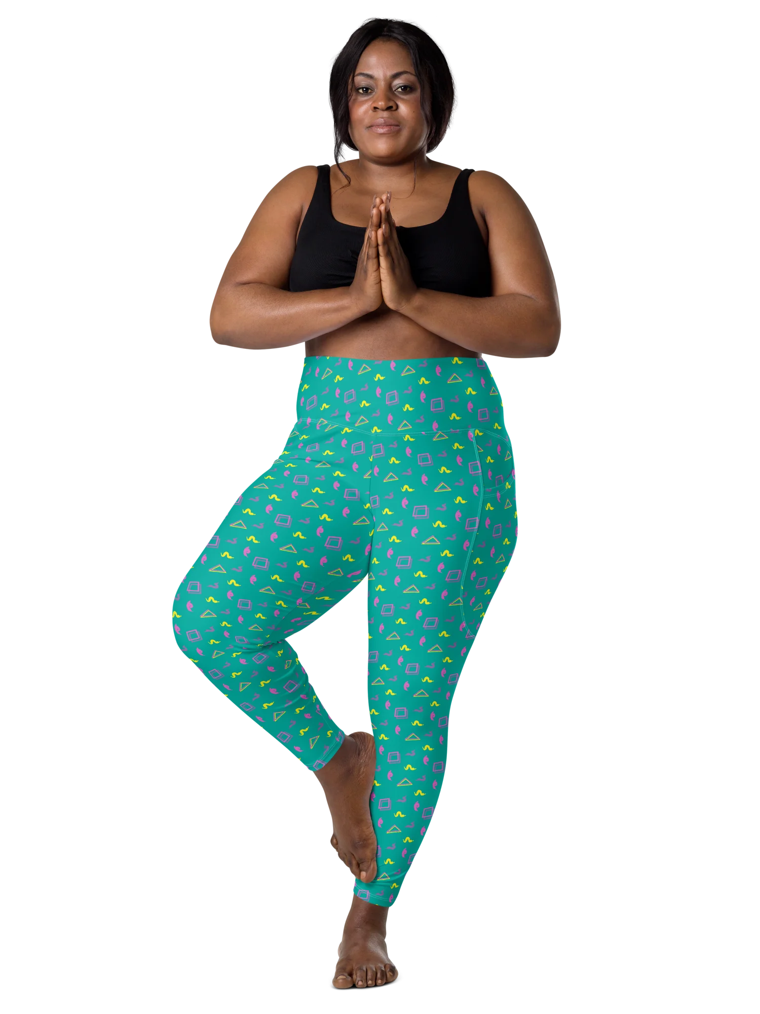 Oh Worm? teal pattern pocket leggings product image (1)
