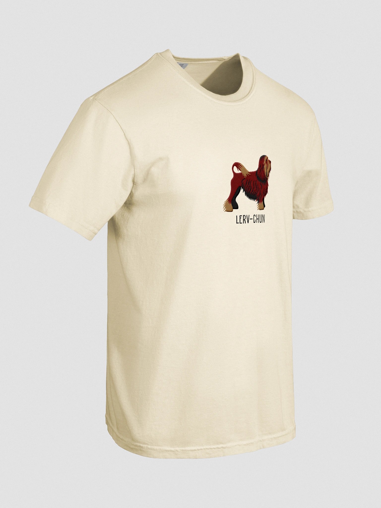 Lerv-Chun T-Shirt(Embroidered) of a Lowchen(Chocolate) product image (11)